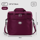 Large Insulated Cooler Bag Thermal Lunch Tote 16L Capacity with Adjustable Shoulder Strap for Picnics Camping & Work Purple - RnR Galore