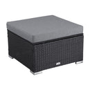 Large Modular Outdoor Ottoman Lounge Set in Black - RnR Galore