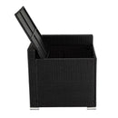 Large Modular Outdoor Ottoman Lounge Set in Black - RnR Galore