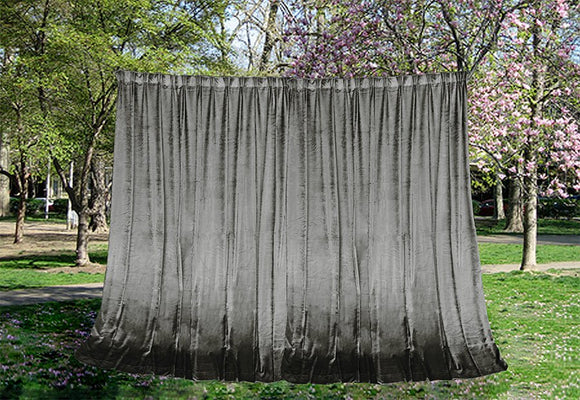 Large Thick Velvet Curtains Warp Knitted Velvet 540x270cm+Hooks Pinch Pleat Grey - RnR Galore