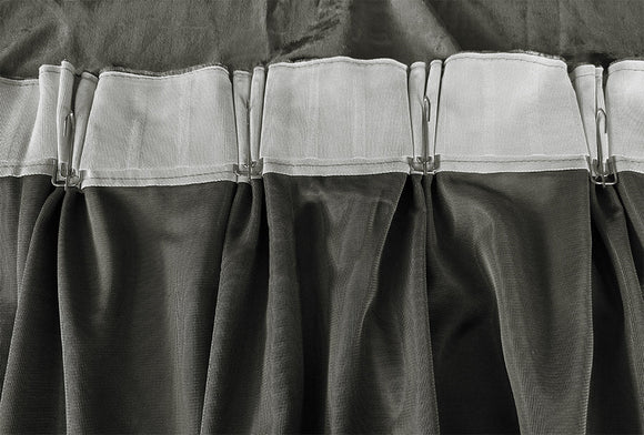 Large Thick Velvet Curtains Warp Knitted Velvet 540x270cm+Hooks Pinch Pleat Grey - RnR Galore