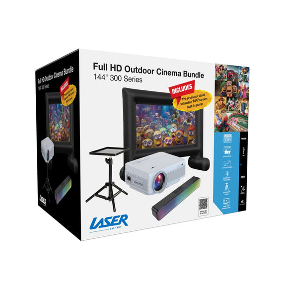 Laser 1080P Outdoor Cinema Bundle 144 Inch - RnR Galore