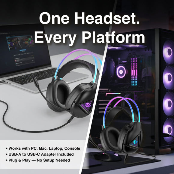 Laser RGB Infinity Wired Gaming Headphones - RnR Galore