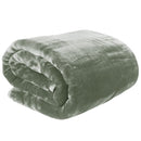 Laura Hill 600 - GSM Mink Blanket Queen Size Double - Sided Soft Plush Bed Faux Throw Rug 220 X 240cm Sage - RnR Galore