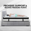 Laura Hill Queen Mattress Bed Size Euro Top 5 Zone Spring Foam 32cm Bedding Pocket - RnR Galore