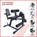 Leg Extension Curl Machine – Adjustable Home Gym Quad & Hamstring Workout Bench - RnR Galore