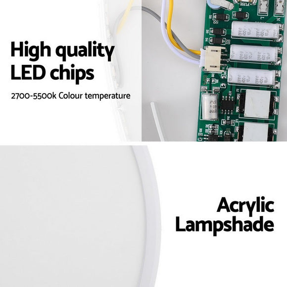 Leier Ceiling Light LED Round 31W Ultra - THIN 5CM Oyster Lamp Modern Cool/Warm - RnR Galore