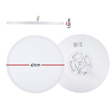 Leier Ceiling Light LED Round 46W Ultra - THIN 5CM Oyster Lamp Modern Cool/Warm - RnR Galore