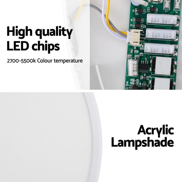 Leier Ceiling Light LED Round 54W Ultra - THIN 5CM Oyster Lamp Modern Cool/Warm - RnR Galore