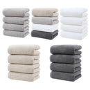 Light Grey Plush Cotton Hand Towel Set (4 - Pack) - Ultra Soft, Absorbent & Quick - Drying Face Towels for Bathroom - RnR Galore