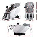 Livemor 4D Massage Chair Electric Recliner Double Core Mechanism Massager ROWA White - RnR Galore