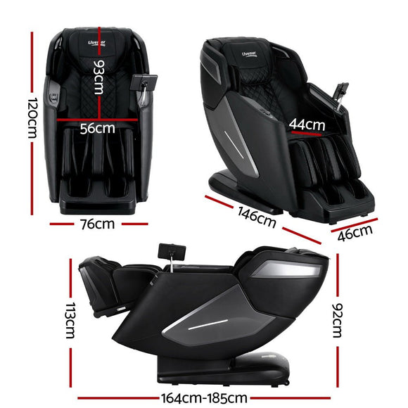 Livemor 4D Massage Chair Electric Recliner Home Massager Black - RnR Galore