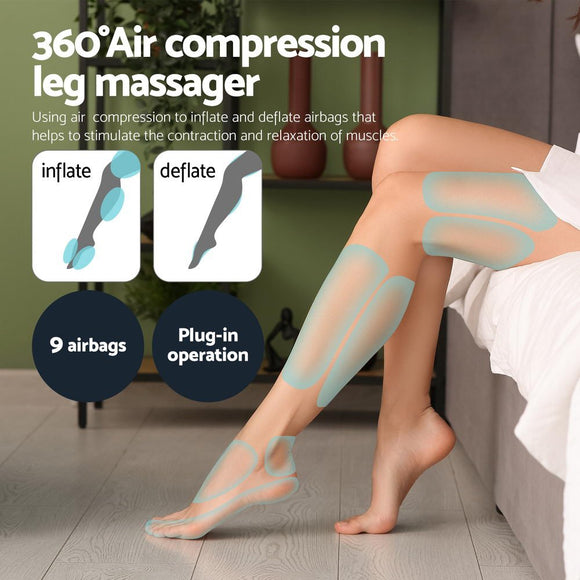 Livemor Foot Massager Leg Knee Massager with Air Compression 3 Massage Modes Heating - RnR Galore