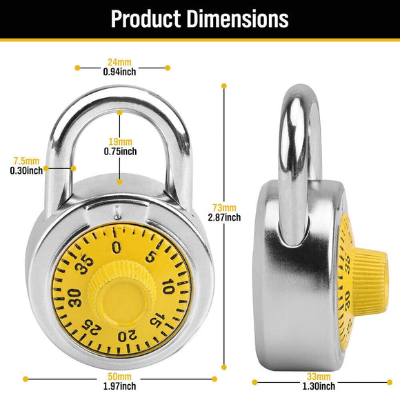Lock Dial Combination Lock Gym Sports Locker Toolbox Case School Portable Fences - RnR Galore