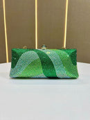 Luxury Golden Rhinestone Evening Clutch Bag Women Crystal Sparkle Formal Purse with Chain Strap for Wedding Party Prom - RnR Galore