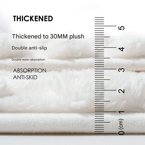 Luxury Plush Memory Foam Bath Mat with Foot Drying Panel - Super Absorbent & Non - Slip Bathroom Rug(Checkered beige) - RnR Galore