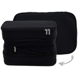 M Black Durable & Expandable Travel Packing Cube - Tear - Resistant & Water - Repellent Clothing Organizer with Double Zippers - RnR Galore