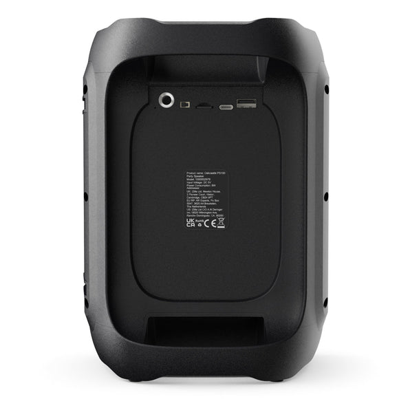 Majority PS100 - Party Speaker 40w Bluetooth Karaoke - DJ - Party - PA System - Black - RnR Galore