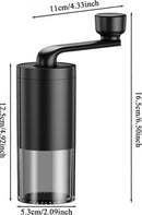Manual Coffee Grinder - Adjustable Quiet Hand Grinder for Americano & Espresso - RnR Galore