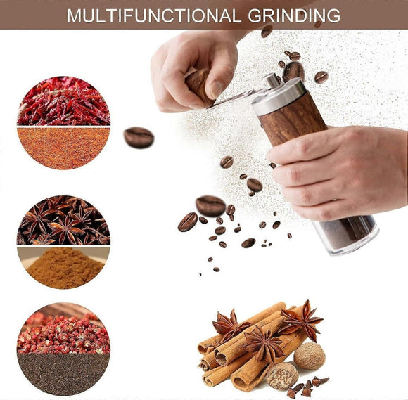 Manual Coffee Grinder - Ceramic Burr, Adjustable Grind Levels for Drip & Espresso - RnR Galore