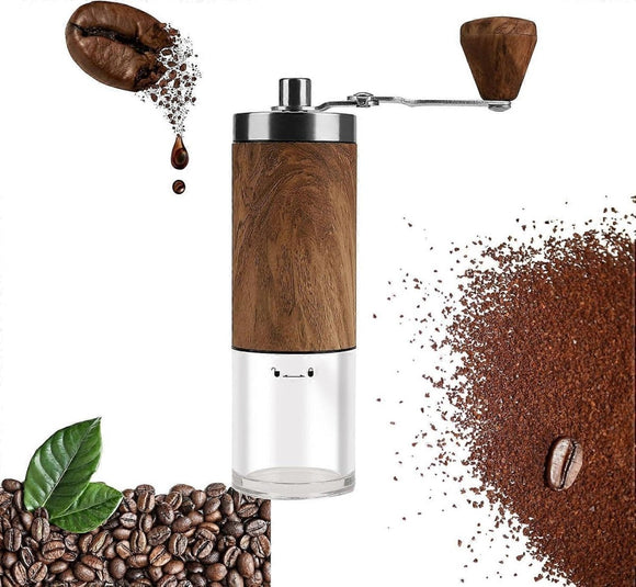 Manual Coffee Grinder - Ceramic Burr, Adjustable Grind Levels for Drip & Espresso - RnR Galore
