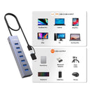 mbeat 7 - Port USB Hub with Dual USB - A & USB - C Connector - RnR Galore