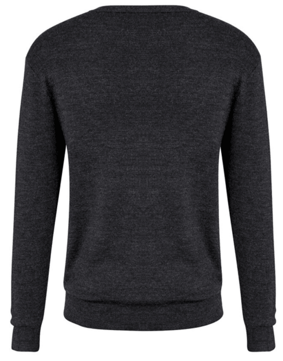 Mens Advatex Varesa Wool Pullover Jumper Cardigan V Neck - Charcoal - L - RnR Galore