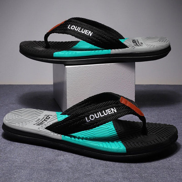 Men's Flip Flops with EVA - PVC Dual Sole, Black for Comfort & Style for Summer Beach & Daily Wear(41) - RnR Galore