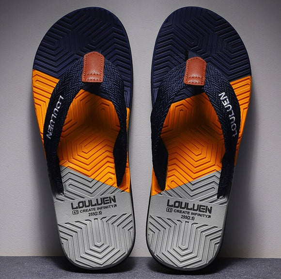 Men's Flip Flops with EVA - PVC Dual Sole, Blue for Comfort & Style for Summer Beach & Daily Wear(40) - RnR Galore