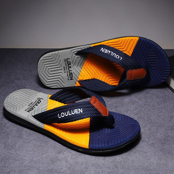 Men's Flip Flops with EVA - PVC Dual Sole, Blue for Comfort & Style for Summer Beach & Daily Wear(41) - RnR Galore