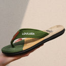 Men's Flip Flops with EVA - PVC Dual Sole, Green for Comfort & Style for Summer Beach & Daily Wear(43) - RnR Galore