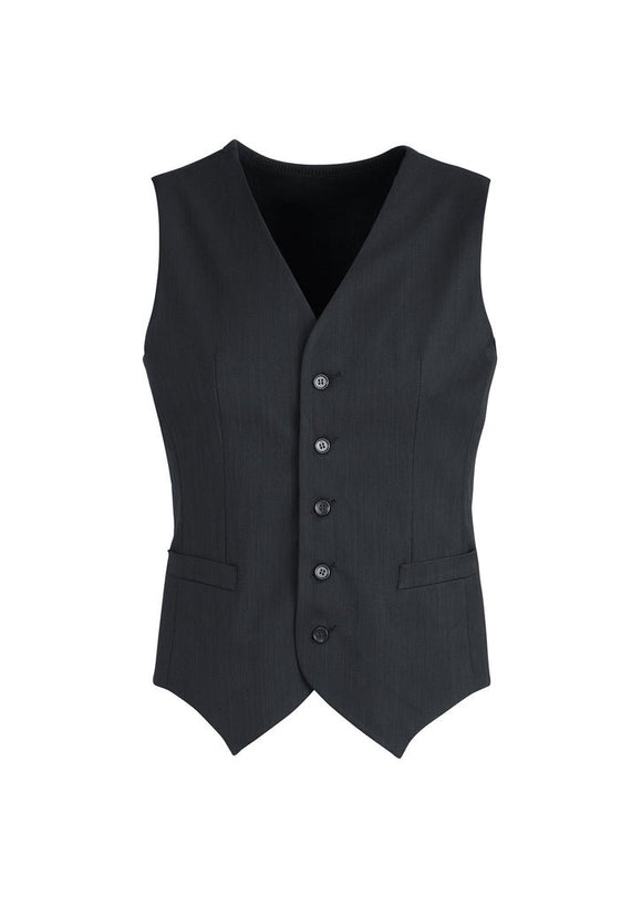 Mens Peaked Vest Waistcoat w/ Knitted Back Suit Formal Wedding Dress Up - Charcoal - 112 - RnR Galore
