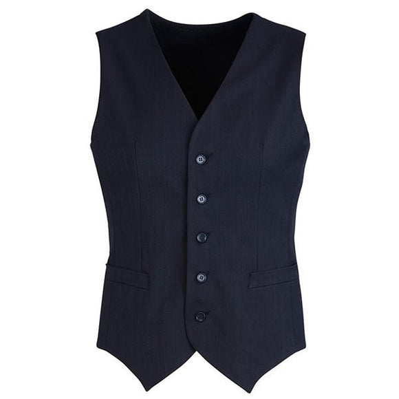 Mens Peaked Vest Waistcoat w/ Knitted Back Suit Formal Wedding Dress Up - Navy - 122 - RnR Galore