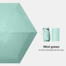 Mint green Compact Mini Travel Umbrella UPF50+ UV Protection Waterproof 6 - Fold Flat Design Lightweight Sun & Rain Parasol for Handbag - RnR Galore