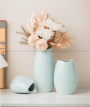 Modern Ceramic Vase Set (3 - Piece): Minimalist Home Decor for Living Room Flower Arrangements (Blue) | Other Styles Available in Store - RnR Galore