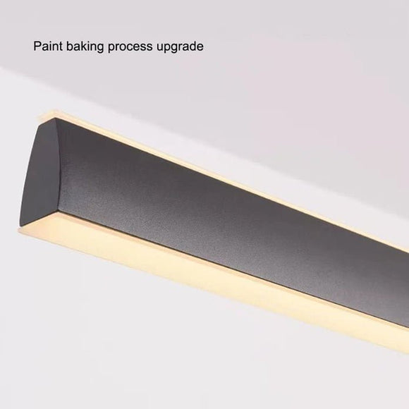 Modern Minimalist Trapezoid Pendant Light Adjustable LED Bar Light Black - RnR Galore