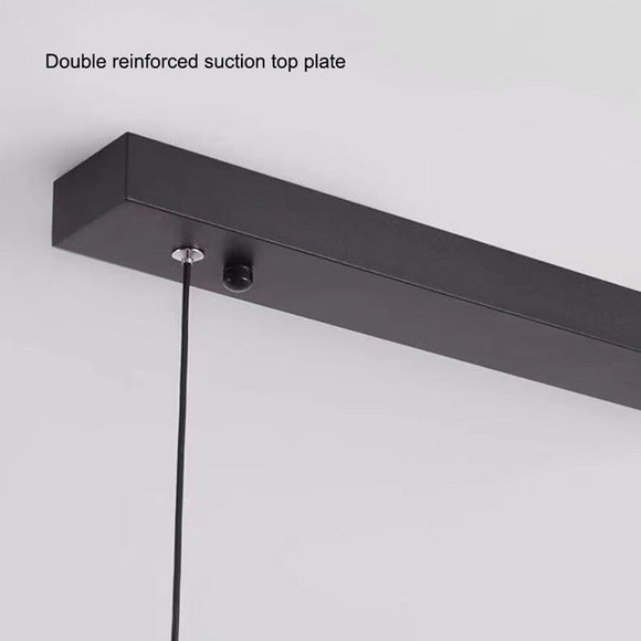 Modern Minimalist Trapezoid Pendant Light Adjustable LED Bar Light Black - RnR Galore