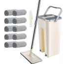 Mop Bucket Wet Dry Rinse Wash 360 Rotating Squeeze Flat Floor Cleaner with Pads - RnR Galore