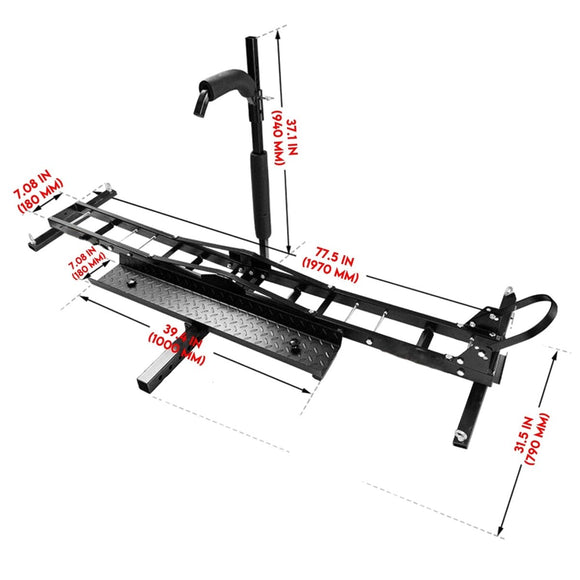 Motorcycle Motorbike Carrier Rack Towbar Arm Rack Dirt Bike Ramp Brake Lights - RnR Galore