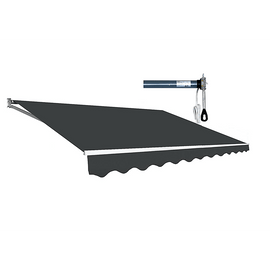 Motorised Outdoor Folding Arm Awning Retractable Sunshade Canopy Grey 3.0m x 2.5m - RnR Galore