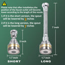 Multi - Function Rotating Faucet Aerator – 360° Swivel Kitchen Sink Extender with Adjustable Flow Modes, 3 - inch & 7 - inch Lengths, Anti - Splash Sprayer for Washing, Cleaning, and Filling (Silver,Short) - RnR Galore