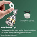 Multi - Function Rotating Faucet Aerator – 360° Swivel Kitchen Sink Extender with Adjustable Flow Modes, 3 - inch & 7 - inch Lengths, Anti - Splash Sprayer for Washing, Cleaning, and Filling (Silver,Short) - RnR Galore