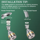 Multi - Function Rotating Faucet Aerator – 360° Swivel Kitchen Sink Extender with Adjustable Flow Modes, 3 - inch & 7 - inch Lengths, Anti - Splash Sprayer for Washing, Cleaning, and Filling (Silver,Short) - RnR Galore
