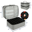 Nail Polish Storage Case with UV Light Gray Professional Organizer for Nail Kits - RnR Galore