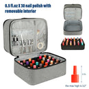Nail Polish Storage Case with UV Light Gray Professional Organizer for Nail Kits - RnR Galore