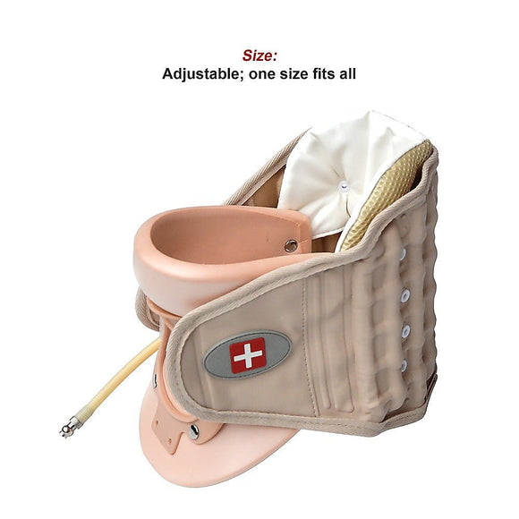 Neck Traction Air Decompression Support Brace Cervical Collar Hand Pump - RnR Galore