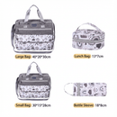 Newborn Diaper Bag Set with Changing Pad – 4 - Piece Baby Organizer, Large Capacity Mom Backpack, Insulated Bottle Sleeve & Lunch Bag, Travel Diaper Bag for Moms (Grey) - RnR Galore