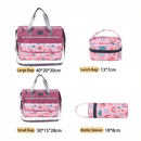 Newborn Diaper Bag Set with Changing Pad – 4 - Piece Baby Organizer, Large Capacity Mom Backpack, Insulated Bottle Sleeve & Lunch Bag, Travel Diaper Bag for Moms (Red) - RnR Galore