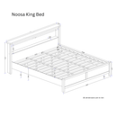 Noosa King Bed Frame with Shelf - RnR Galore