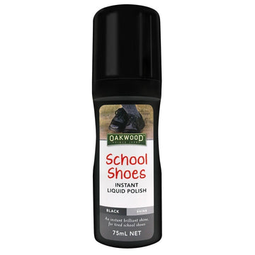 Oakwood 75ml School Shoes Instant Liquid Polish - Black Shine - RnR Galore